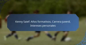 Kenny Saief: Años formativos, Carrera juvenil, Intereses personales